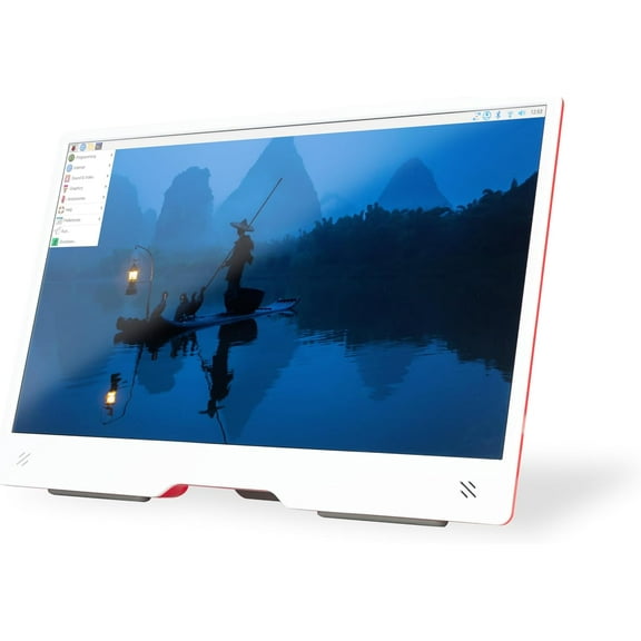 Raspberry Pi Monitor 15.6” Full HD Desktop Display, Versatile and Compact (Red/White) SC0940