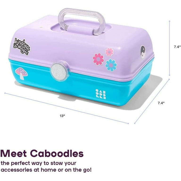 Claire's Features - Caboodles Makeup Case Pretty in Petite Tote Medium  Caboodle, Organizer with Mirror - Purple and Orange: 9 x 5.5 x 3.8 inches