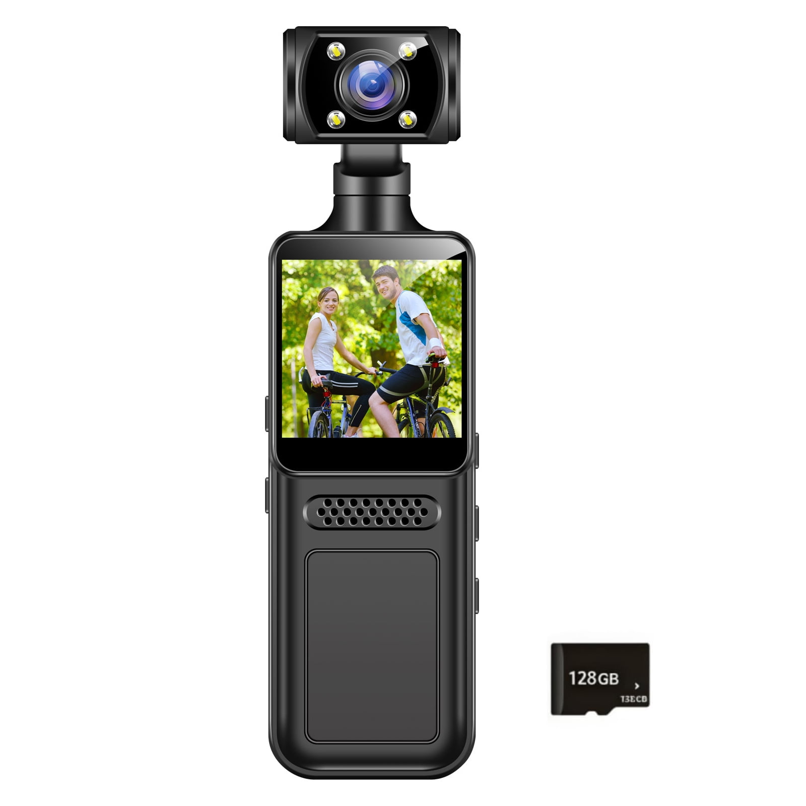 Portable Handheld 4K Pocket Camera 180 Degree Rotating Camera Portable Digital Video Recorder Cycling Sports Camcorder