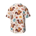 thumbnail image 2 of Wukai Forest Squirrel Nuts Men's Casual Short-Sleeve Button Down Shirt - Lightweight Summer Dress Shirt for Daily Wear-X-Large, 2 of 7