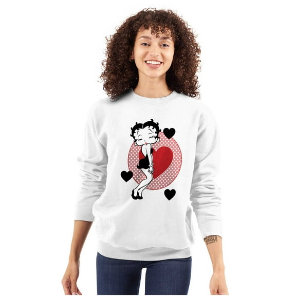 Betty Boop Cute Sassy Kissy Face Women Plus Size Sweatshirt Brisco Brands 2X