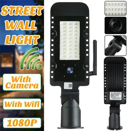 street lights camera outdoor remote security control light bright sensor ip led lamp app super yard garden wifi 1080p