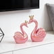 thumbnail image 4 of 2 minifiguras de cisnes en pareja, pequeñas estatuas, esculturas de animales, adornos de escritorio para el hogar, dormitorio, escritorio, sala de, 4 of 7