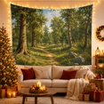 thumbnail image 3 of Sunlit Forest Path Through Lush Woodland, Peaceful Vintage for Nature Lovers, Botanical Wall Art, Housewarming Gift Tapestry Wall Hanging for Bedroom, Living Room and Dorm, 3 of 7