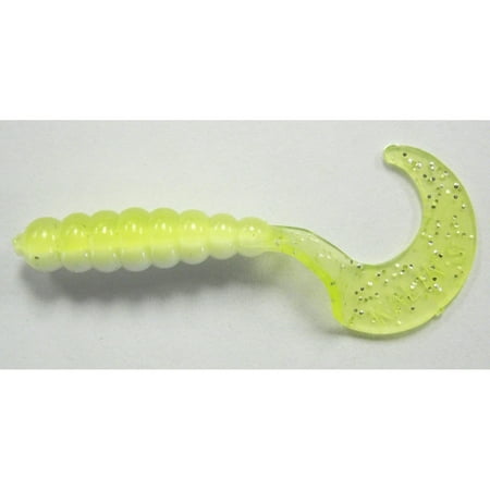 Kalin 2TG10-848 Triple Threat Grub Lure 2 inch Lemon Meringue 10 Pack