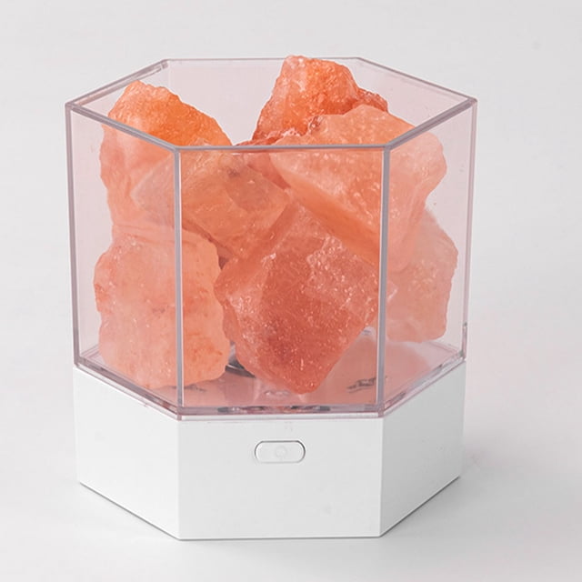 Lámpara De Sal Del Himalaya, Lámpara De Sal LED Purificadora De Aire, Brillo Ajustable, Recargable Por USB, Eficiencia Energética Para Sala De Estar