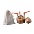 thumbnail image 3 of Horno de campamento con bolsa de almacenamiento Horno de alcohol para mochileros y picnics turísticos Marrón, 3 of 8