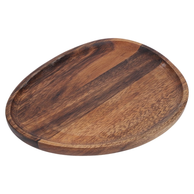 Wooden Lightweight Wood Plate Serving Tray For Cafe Restaurant Kitchen Home 26x21cm