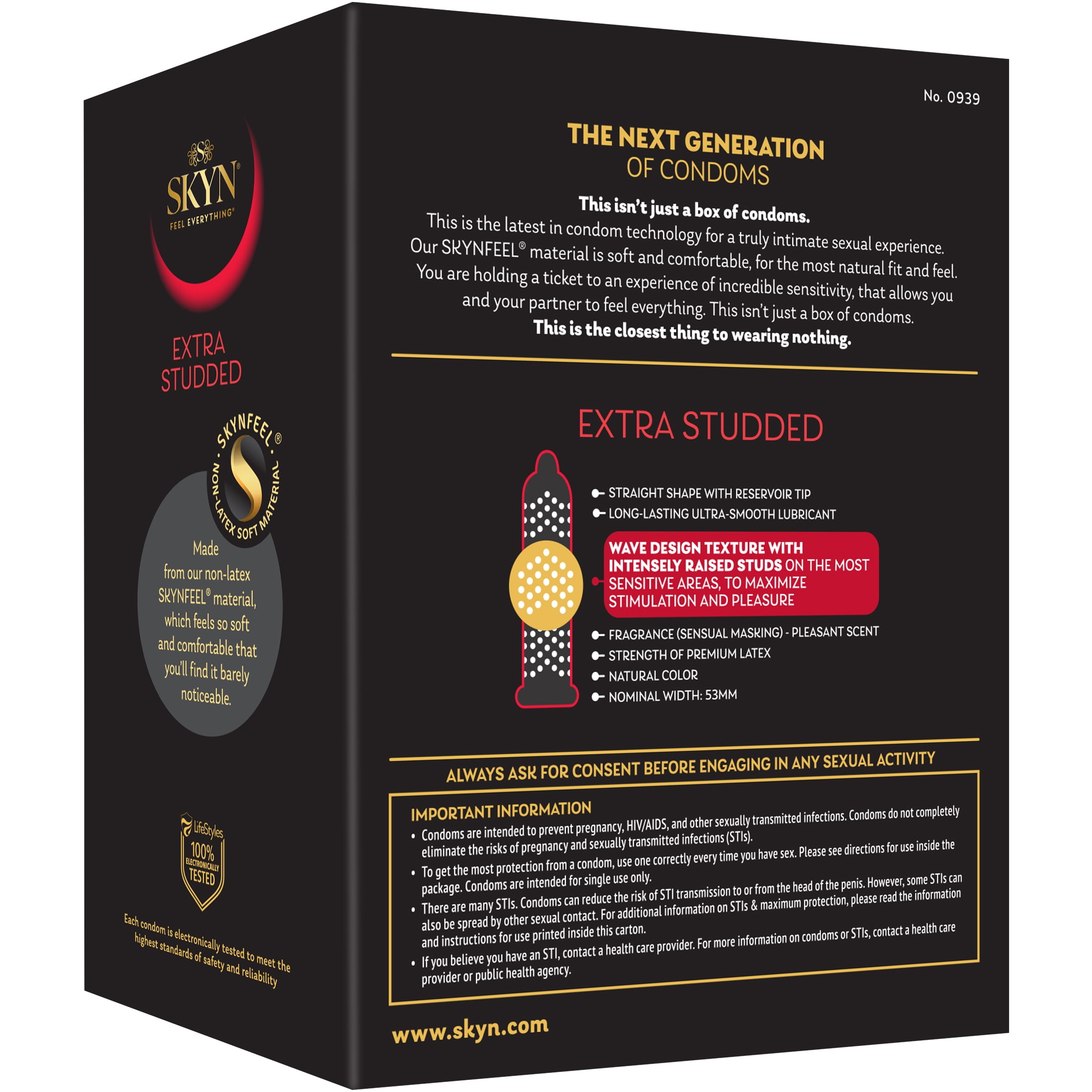 lifestyle skyn extra studded non-latex lubricated condoms reviews 2 pack) SKYN Extra Studded Non-Latex Lubricated Condoms, 22 Count