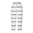 thumbnail image 3 of QATAINLAV Summer Capri Pants for Women 2024 Stripe Print Harem Capris Pant Casual Drawstring High Waist Beach Pants Outdoor Cropped Trousers with Pockets Prime White M, 3 of 4