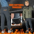 thumbnail image 6 of FEN AI Boy's Fleece Lined Hiking Pants Waterproof Windproof Outdoor Trousers Youth Soft Shell Expandable Waist Warm Snow Ski Pants, 6 of 8