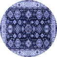 thumbnail image 1 of Ahgly Company Indoor Round Oriental Blue Industrial Area Rugs, 7' Round, 1 of 4