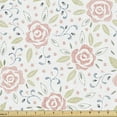 thumbnail image 1 of Flower Upholstery Fabric by the Yard, Continuous Floral Pattern with Roses and Leaves Folkloric Damask in Pastel Tones, Decorative Fabric for DIY and Home Accents, Multicolor by Ambesonne, 1 of 5