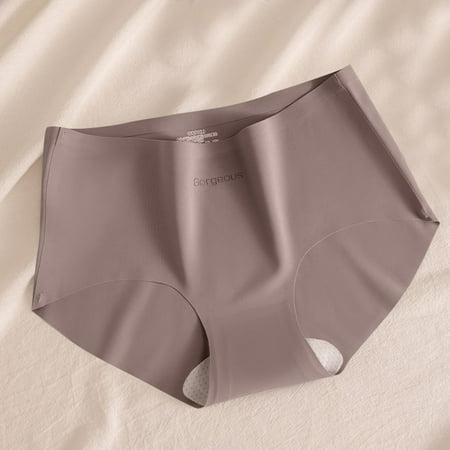 Summer Savings  Womens Seamless Underwear Thin Mid Waist  Soft Seamless  Breathable Material  Comfort Fit  Daily Wear  Supportive  for Workout  Leisure  Womens Plus Size Clearance | Purple XL