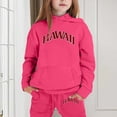 thumbnail image 2 of YuYuBao Toddler Girls Outfits Sets Long Sleeve Warm Letters Print Hoodie Pullovers Tops + Pants Kids Child Boys Girls Outfits Suits, 2 of 3