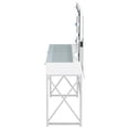 thumbnail image 6 of Eliza Vanity Set with Lighting & Stool White and Chrome, 6 of 17