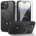 thumbnail image 1 of Conçu pour Étui en Cuir 14 Pro Max [Compatible avec Mag-Safe] avec Support Antichoc Dos Mince Étui de Protection pour Hommes Femmes 6.7”, 1 of 6