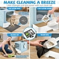 thumbnail image 6 of Upgraded Extra Large Cat Litter Box With Scoop, Plastic Standard Enclosed Litter Box, Upgraded Adjustable Door Cat Litter Box With Enlarged Drawer，Light Blue, 6 of 6