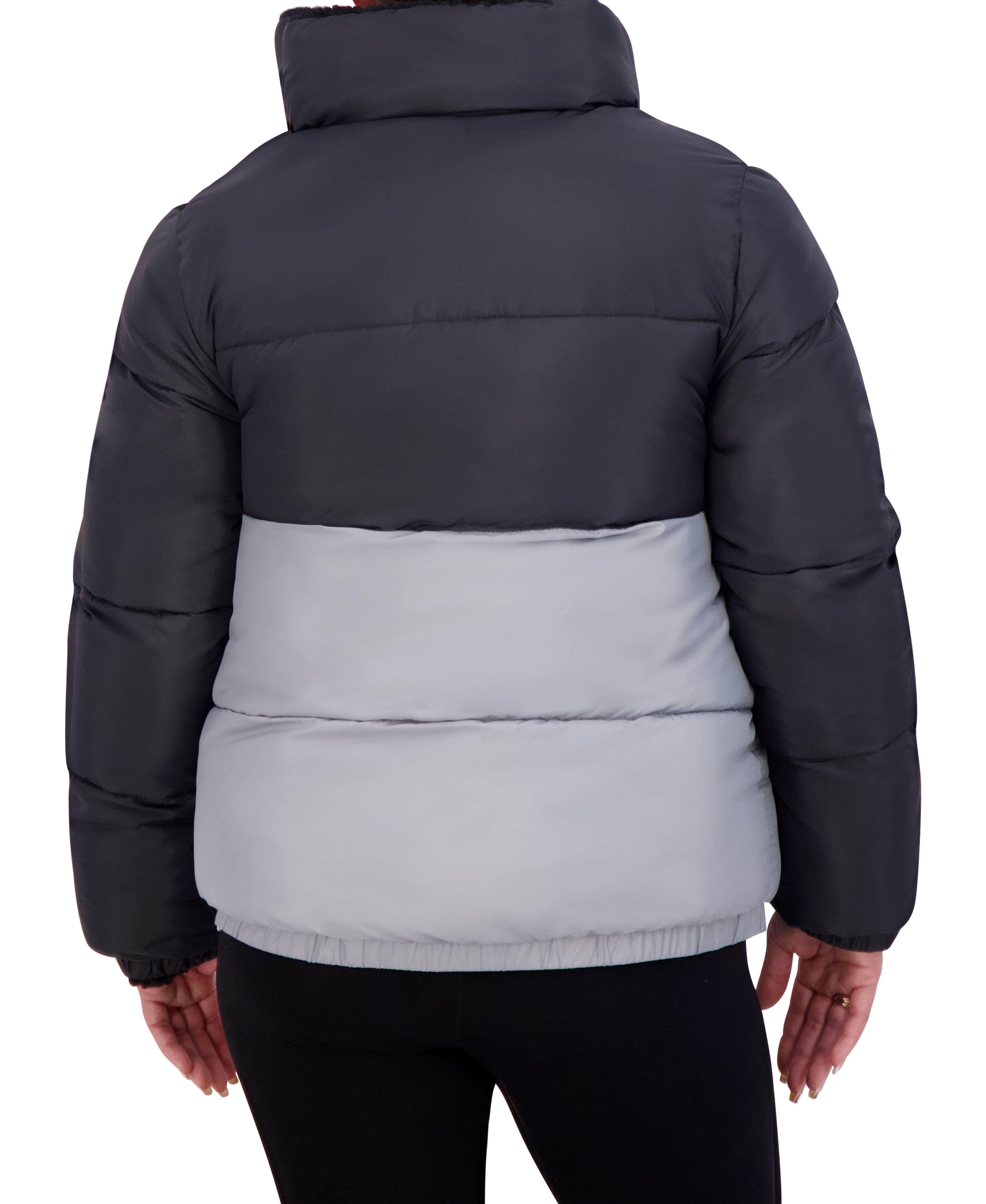 Reebok Women's Reversible Puffer and Faux Shearling Jacket, Sizes XS-3X - image 3 of 3