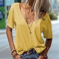 thumbnail image 2 of Tops de Corta con Cuello en V Amarillos 4XL, 2 of 3