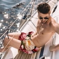 thumbnail image 2 of luoweisi Men's Beach Shorts Quick Dry Swim Trunks with Mesh Lining Peony M, 2 of 5