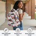 thumbnail image 4 of FUIALDOLG Waterproof Backpack for School Elementary School, Polyester Multi Pocket Bookbag, Horse Racing American Flag Pattern, 4 of 10