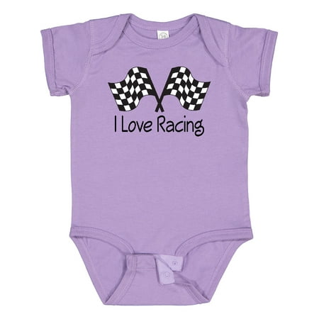 

Inktastic I Love Racing Gift Baby Boy or Baby Girl Bodysuit
