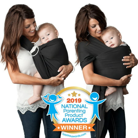 Kids N' Such 4 in 1 Baby Wrap Carrier and Ring Sling - Use as a Postpartum Belt or Nursing Cover - FREE Carrying Pouch - Best Baby Shower Gift for Boys or Girls - Premium Cotton Blend - (Best Newborn Sling Carrier)