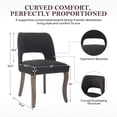 thumbnail image 3 of LEGAHOME Black Upholstered Dining Chairs Set of 2, Modern Farmhouse Dining Room Chairs with Curved Backrest, Copper Nail Detailing and Solid Wood Legs for Kitchen, Dining Room, 3 of 8