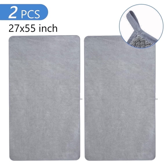 Tripumer 2 Pcs Microfiber Bath Towel Extra Large 27 x 55 inch Bath Sheets Set for Home Body Sport Yoga Spa Fitness Gray