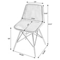 thumbnail image 2 of Beaumont Lane Contemporary Inland Brown Finish Leather Side Chair, 2 of 7