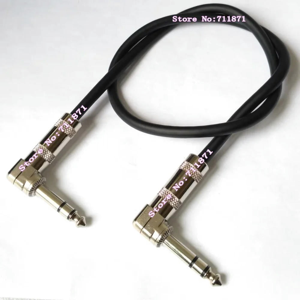 FOR Right Angle 1/4 TRS stereo 6.35 Male to Male Audio cable Line 90 Degree Male to Male Double Bend 6.35 Audio Line cable wire cord