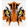 thumbnail image 3 of Ambesonne Eye Shower Curtain, Tiger Bengal Cat African, 69"Wx84"L, Orange Yellow and Black, 3 of 3
