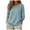 Light Blue, variant on Womens 3/4 Sleeve Tops Cotton Linen Shirts Embroidered V Neck Boho Blouses Loose Fit Dressy Casual Tunic Top