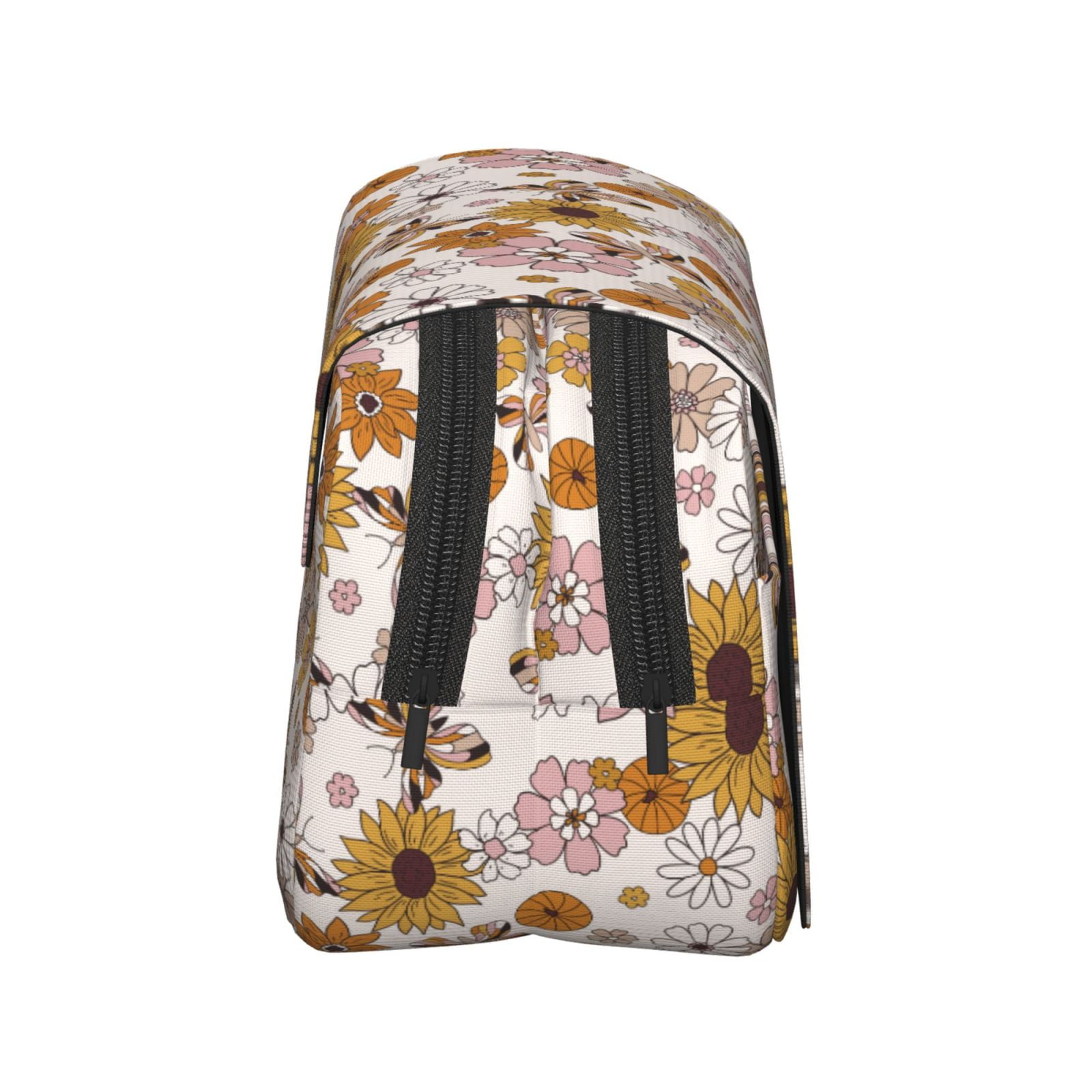 Rateoe Sunflowers And Butterflies Pattern Double Clamshell Pen Case, Storage Organizer with Two Zipper Compartments– Holds Up to 50 Pencils & Pens