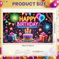 thumbnail image 2 of Neon Style Banner Colorful Design Party Backdrop Birthday Cake Balloon Decor Celebration Background for Birthday Party Kids Celebration Indoor Decor, 2 of 9
