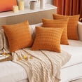 thumbnail image 4 of Wehilion Pack of 2 Corduroy Decorative Throw Pillow Covers Soft Boho Striped Pillow Covers Modern Farmhouse Christmas Home Decor for Sofa Living Room Couch Bed, 4 of 6