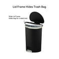 thumbnail image 5 of Better Homes & Gardens Large Kitchen Trash Can, 14.5 Gallon Plastic Semi Round Step Garbage Bin with Soft Close Lid, Black, 5 of 18