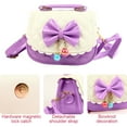 thumbnail image 3 of Little Girls Cross-Body Purses For Kids Toddler Mini Cute Princess Handbags-Purple, 3 of 5
