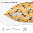 thumbnail image 3 of KLL Bee Wasp Decorative Throw Pillow Covers Velvet Soft for Couch Sofa Bedroom Living Room Outdoor (No pillow core)- 20"x20", 3 of 5