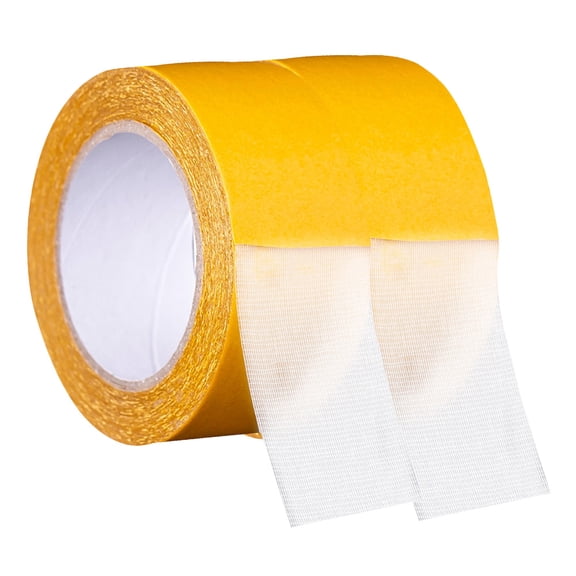 HOMEMAXS 2 Rolls Rag Tape Double-sided Carpet Tape Hardwood Floors Mats Tape for Home Wedding
