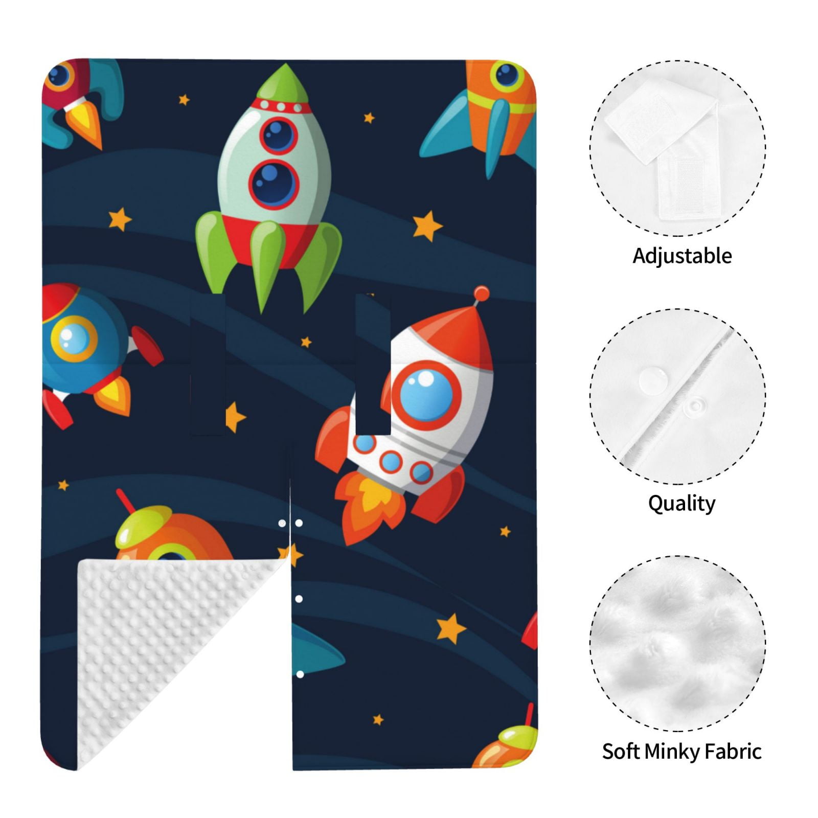 Naloa Spaceships and Stars Baby Car Seat Cover, Breathable Baby Carrier Cover, Multiuse Baby Carrier Cover & Nursing Breastfeeding Cover