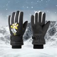 thumbnail image 4 of BXJX Girls Winter Gloves, Non-slip Thermal Water-Repellent Fleece Lined Outdoor Skiing Gloves Black Size Free Size, 4 of 4