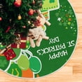thumbnail image 5 of Coolnut St Patrick's Day Tree Skirt Home Decoration Large Round Lucky Clover Christmas Tree Skirt for Holiday Party Home Christmas Day Ornaments,47.2", 5 of 6