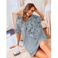 thumbnail image 2 of Ekouaer Oversized Sleep Shirts for Women Plus Size V Neck Nightgown Short Nightgowns for Women, 2 of 6