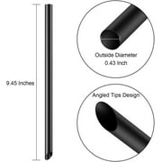 Jumbo Drinking Straws, Individually Wrapped Babo Straws,100 Pack 9.5 inch Long Extra Wide Smoothie 0.45 Black Disposable Boba Bubble Tea Straw,Milkshakes Slushies Straws