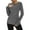Gray, variant on FAIWAD Thermal Underwear for Women Fleece Lined Crew Neck Long Sleeve Tops Lightweight Layering Undershirts