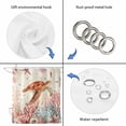 thumbnail image 7 of Extra Long Shower Curtain 72x84 Inch, Brown Turtle Coastal Shower Curtain Waterproof Bathroom Decor, Summer Beach Nautical Coral Shells Starfish Fabric Bath Curtain Set Accessories with Hooks, 7 of 7