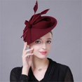 thumbnail image 4 of Vintage Fascinator Hat Women Wedding Fascinator Headband Vintage Pillbox Hat for Bridal Showers Church Daily Wear royal blue, 4 of 4