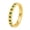 Gold Green, variant on Gold Plated Stainless Steel Half Eternity Ring Multi-Color Channel Set CZ Stackable Band for Women Gold Green Size 9